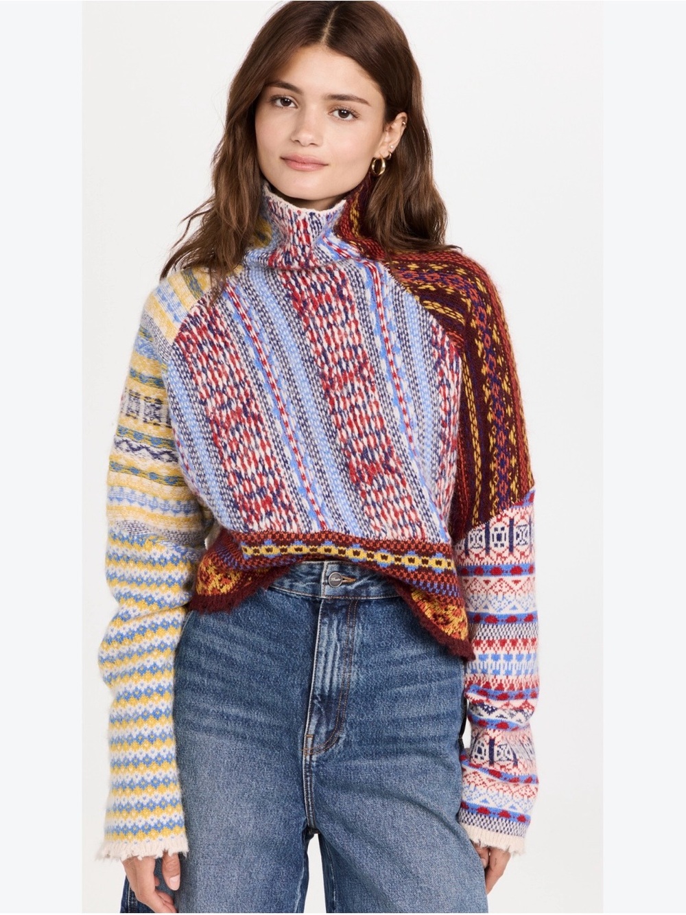 Rag n Bone Hollis Fare Isle Sweater: size Lg